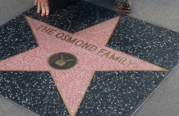 The Osmond Family in hall of fame.